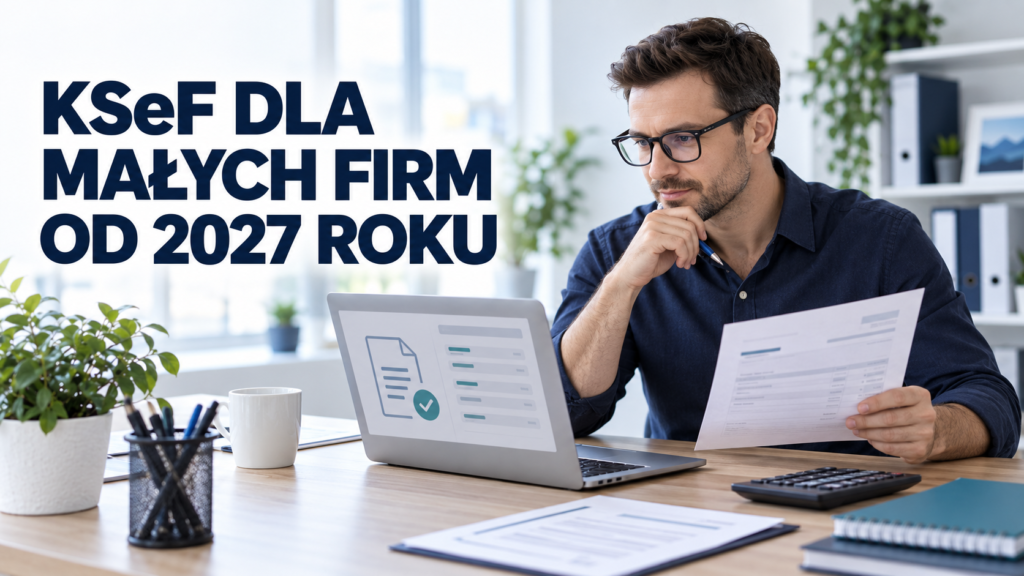 Właściciel małej firmy przygotowuje faktury do obowiązkowego KSeF od 2027 roku